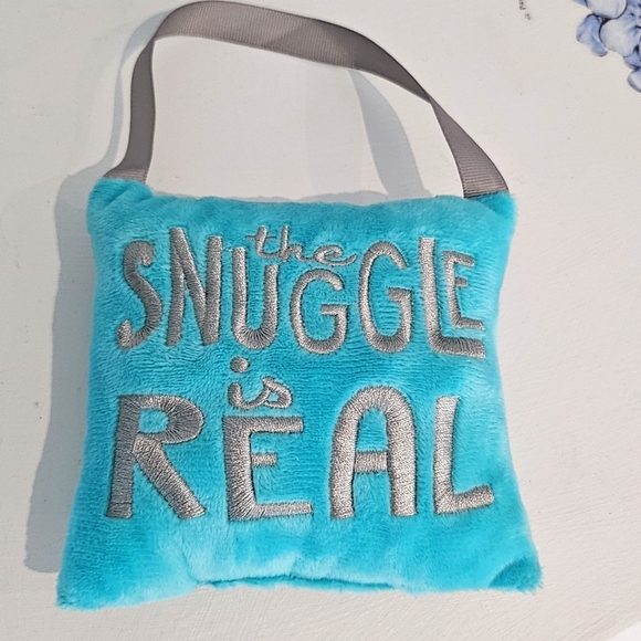 5/$25 Decorative hanging pillow The Snuggle is Real" 💙 - Picture 1 of 6